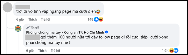 Admin fanpage Phòng, chống ma túy - Công an TP. Hồ Chí Minh là ai mà "quăng miếng" cười mệt, hot quá hot?- Ảnh 3.