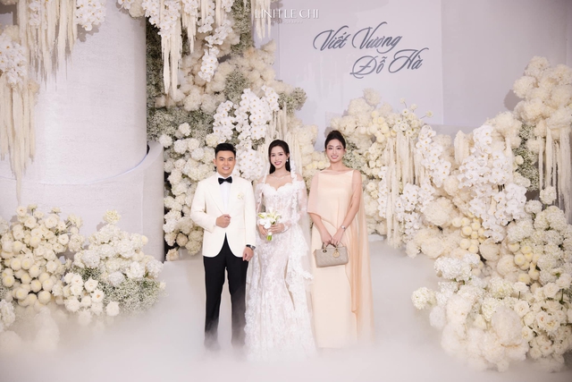 Bức ảnh gây tranh cãi của Lương Thùy Linh tại đám cưới Đỗ Hà- Ảnh 2.