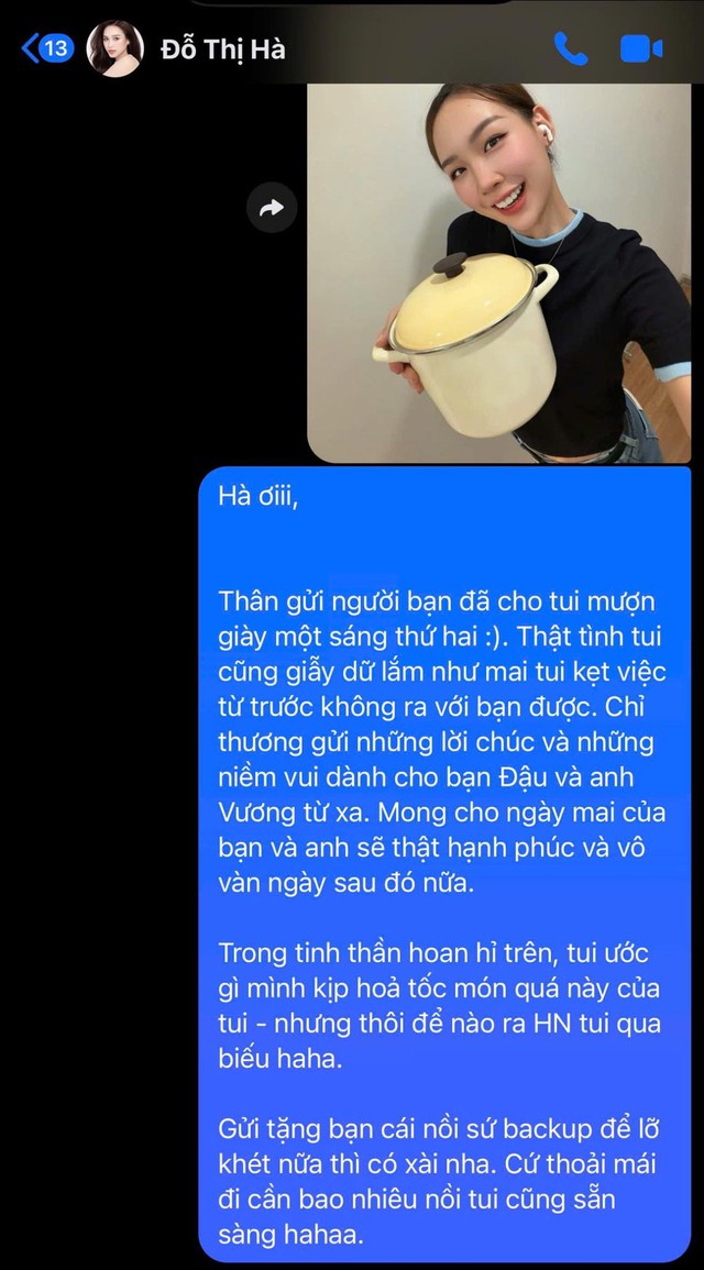 1 nàng hậu tặng quà cưới gây sốc cho Đỗ Hà - Viết Vương- Ảnh 3.