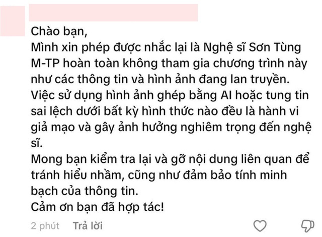 Không có chuyện Sơn Tùng tham gia Running Man Việt Nam- Ảnh 2.