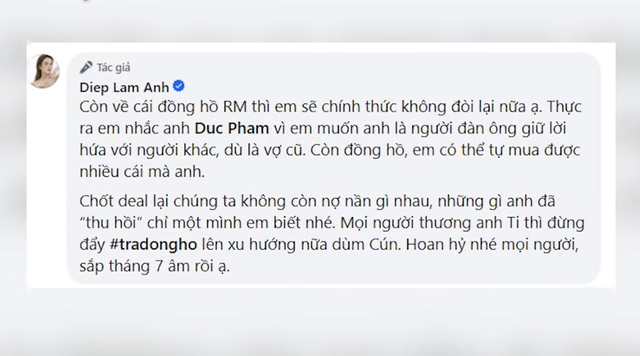 Trớ trêu: Đức Phạm và Vũ Thúy Quỳnh mang đồng hồ đôi tiền tỷ, giống quà đòi lại Diệp Lâm Anh- Ảnh 7. Trớ trêu: Đức Phạm và Vũ Thúy Quỳnh mang đồng hồ đôi tiền tỷ, giống quà đòi lại Diệp Lâm Anh- Ảnh 7.