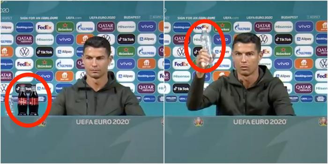 Ronaldo uống nước ngọt có gì mà gây sốc?- Ảnh 1. Ronaldo uống nước ngọt có gì mà gây sốc?- Ảnh 1.