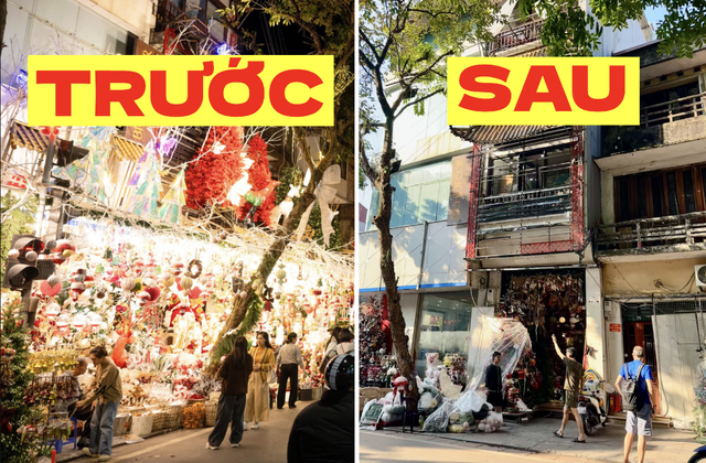 Cảnh tượng tại "phố Noel" trên Hàng Mã lúc này- Ảnh 1.