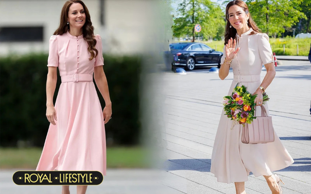 Vương hậu Mary Đan Mạch “copy” Vương phi Kate cực khéo: Diện đúng họa tiết ruột của nàng dâu nước Anh- Ảnh 5. Vương hậu Mary Đan Mạch “copy” Vương phi Kate cực khéo: Diện đúng họa tiết ruột của nàng dâu nước Anh- Ảnh 5.