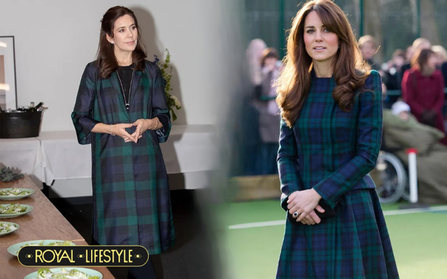 Vương hậu Mary Đan Mạch “copy” Vương phi Kate cực khéo: Diện đúng họa tiết ruột của nàng dâu nước Anh- Ảnh 4. Vương hậu Mary Đan Mạch “copy” Vương phi Kate cực khéo: Diện đúng họa tiết ruột của nàng dâu nước Anh- Ảnh 4.