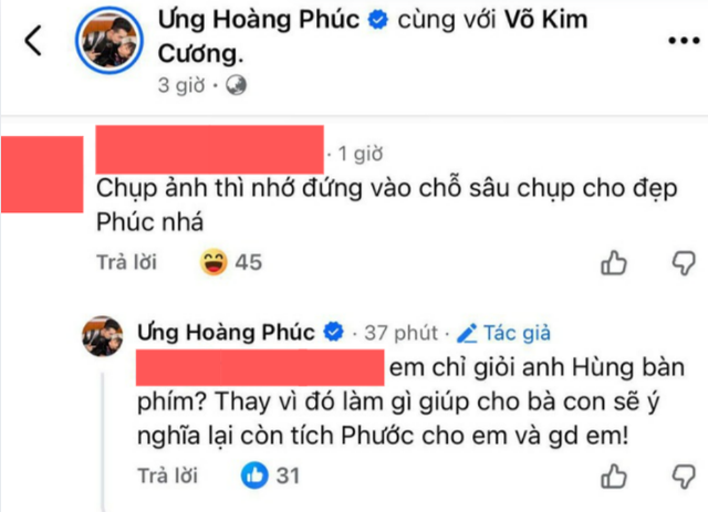 Ưng Hoàng Phúc đáp trả khi bị nói đi từ thiện nhớ “đứng vào chỗ sâu chụp ảnh”: "Bạn chỉ giỏi anh hùng bàn phím!"- Ảnh 2. Ưng Hoàng Phúc đáp trả khi bị nói đi từ thiện nhớ “đứng vào chỗ sâu chụp ảnh”: "Bạn chỉ giỏi anh hùng bàn phím!"- Ảnh 2.
