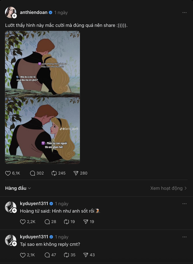 Thiên Ân im lặng, Kỳ Duyên chất vấn: "Tại sao em không trả lời bình luận?"- Ảnh 1.