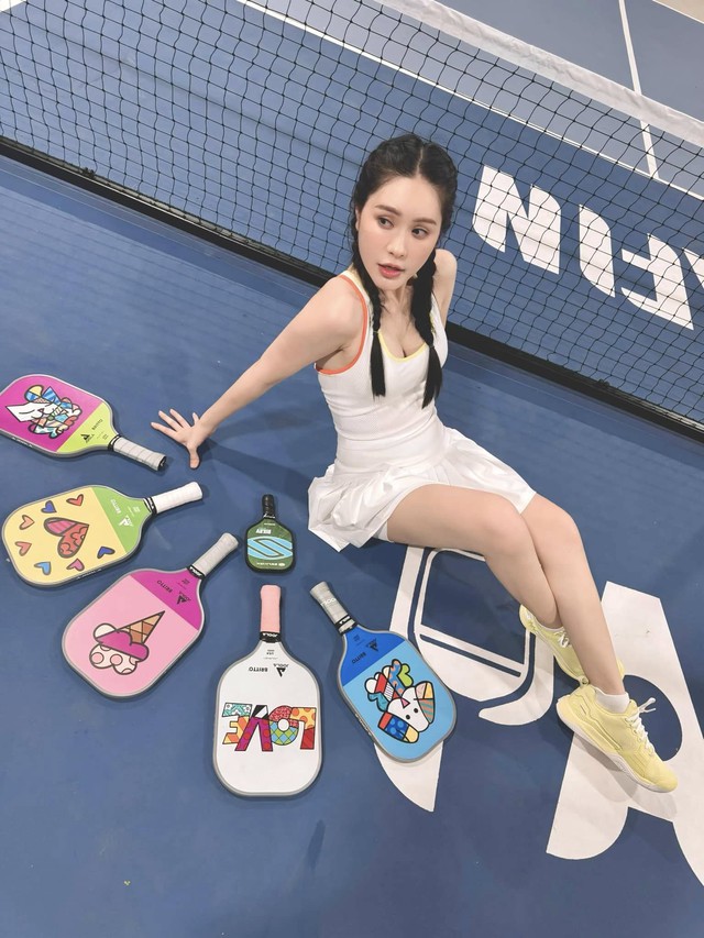Đoàn Di Băng và Nguyễn Quốc Vũ chơi pickleball- Ảnh 4.