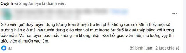 Xem tuyển dụng lương giáo viên mầm non và tạp vụ, phát hiện chi tiết "bất thường": Nhìn mà ứa nước mắt- Ảnh 3. Xem tuyển dụng lương giáo viên mầm non và tạp vụ, phát hiện chi tiết "bất thường": Nhìn mà ứa nước mắt- Ảnh 3.
