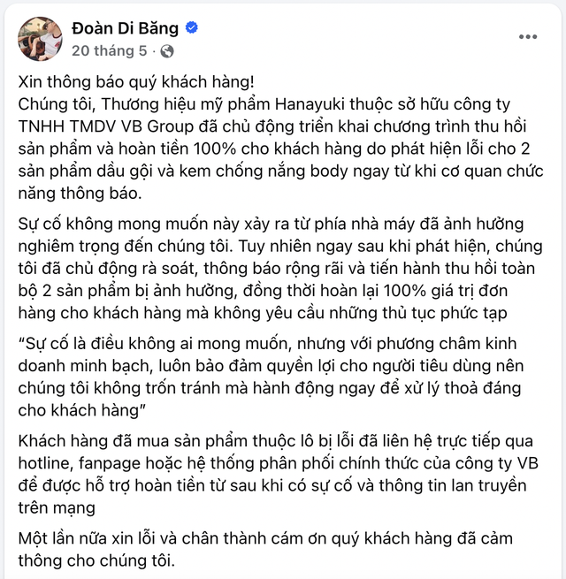 Thông báo nóng của Đoàn Di Băng- Ảnh 4. Thông báo nóng của Đoàn Di Băng- Ảnh 4.