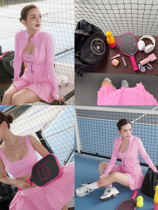 Sao nữ Vbiz chơi pickleball gây tranh cãi: Ăn mặc bị chê lố lăng, trang điểm đậm lè như đi diễn- Ảnh 4. Sao nữ Vbiz chơi pickleball gây tranh cãi: Ăn mặc bị chê lố lăng, trang điểm đậm lè như đi diễn- Ảnh 4.