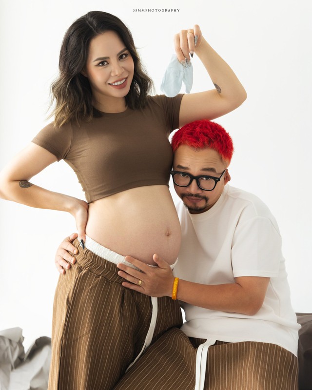 Sao nam Vbiz và vợ vũ công kém 13 tuổi chào đón con đầu lòng- Ảnh 6.