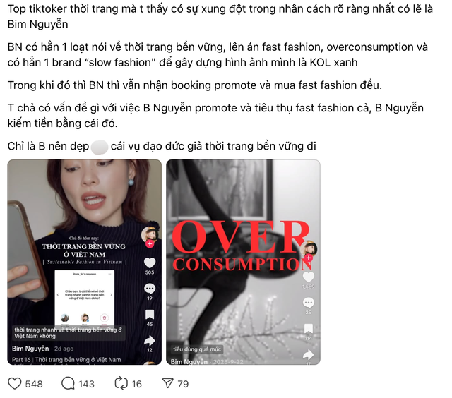 Drama mới của giới thời trang: KOL có tiếng bị tố "nói 1 đằng làm 1 nẻo" cùng màn đối chất không nể nang- Ảnh 3. Drama mới của giới thời trang: KOL có tiếng bị tố "nói 1 đằng làm 1 nẻo" cùng màn đối chất không nể nang- Ảnh 3.