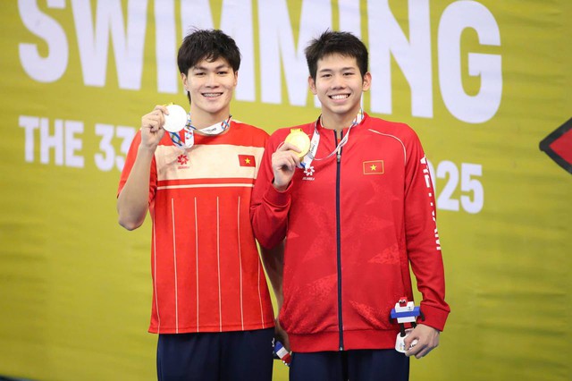 Em trai Quang Thuấn giành HCV SEA Games, Ánh Viên xúc động: "Chị biết em phải trải qua những gì 10 năm qua..."- Ảnh 2. Em trai Quang Thuấn giành HCV SEA Games, Ánh Viên xúc động: "Chị biết em phải trải qua những gì 10 năm qua..."- Ảnh 2.