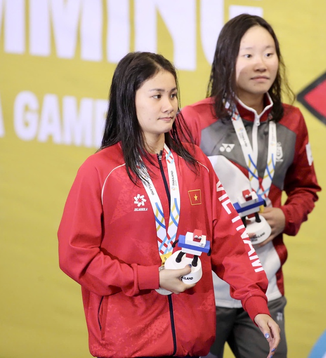 Nụ cười đã nở trên môi của "tiên cá" Võ Thị Mỹ Tiên tại SEA Games 33- Ảnh 1. Nụ cười đã nở trên môi của "tiên cá" Võ Thị Mỹ Tiên tại SEA Games 33- Ảnh 1.