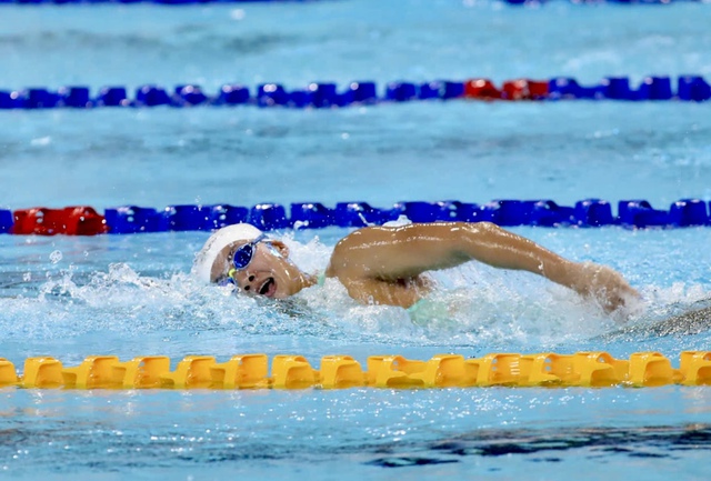 Nụ cười đã nở trên môi của "tiên cá" Võ Thị Mỹ Tiên tại SEA Games 33- Ảnh 5. Nụ cười đã nở trên môi của "tiên cá" Võ Thị Mỹ Tiên tại SEA Games 33- Ảnh 5.