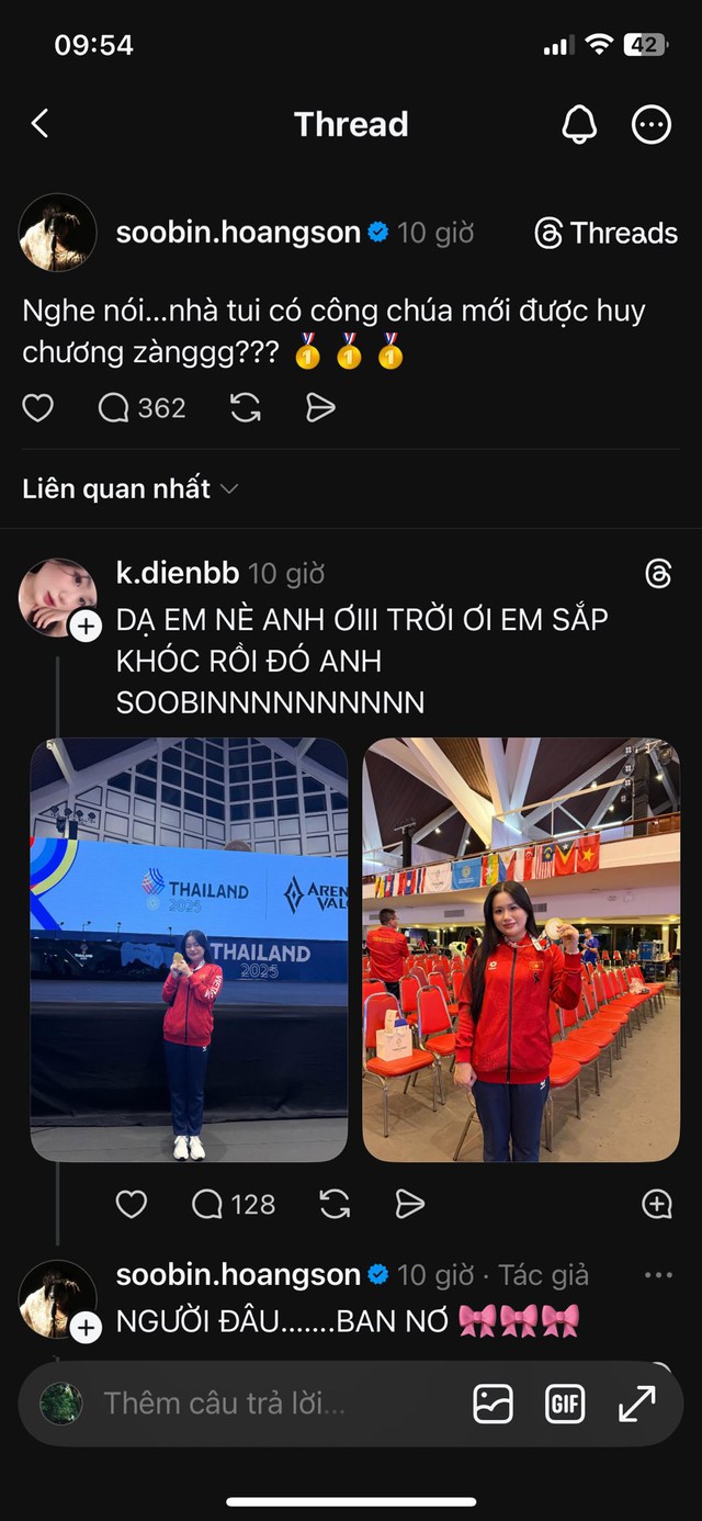 Fan girl thành công nhất lúc này là ai: Giành HCV SEA Games, vỡ òa bật khóc vì được SOOBIN chúc mừng- Ảnh 3. Fan girl thành công nhất lúc này là ai: Giành HCV SEA Games, vỡ òa bật khóc vì được SOOBIN chúc mừng- Ảnh 3.
