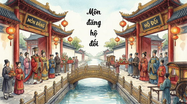 Giải mã nguồn gốc "Môn đăng hộ đối": Khi đá kê chân cửa và xà ngang nói lên tương lai của một cuộc hôn nhân- Ảnh 1.