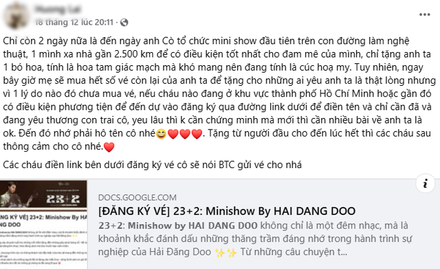 Nam thần Vbiz bán vé fanmeeting ế ẩm, đến mức phải để mẹ giải cứu?- Ảnh 2.
