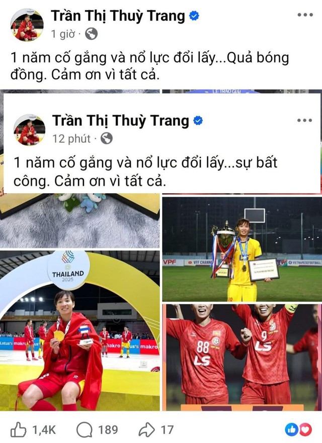 Chỉ giành Quả bóng đồng, tiền vệ Trần Thị Thùy Trang ẩn ý "bất công" gây xôn xao cõi mạng- Ảnh 2. Chỉ giành Quả bóng đồng, tiền vệ Trần Thị Thùy Trang ẩn ý "bất công" gây xôn xao cõi mạng- Ảnh 2.