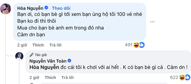 Văn Toàn nói thẳng với Hoà Minzy: "Không có bạn bè gì cả"- Ảnh 1.