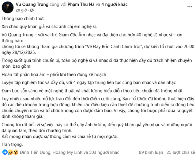 Đại diện công ty Ngọc Việt lên tiếng xin lỗi, nhưng không đủ làm nguôi ngoai cơn giận dữ của nghệ sĩ và khán giả- Ảnh 5.