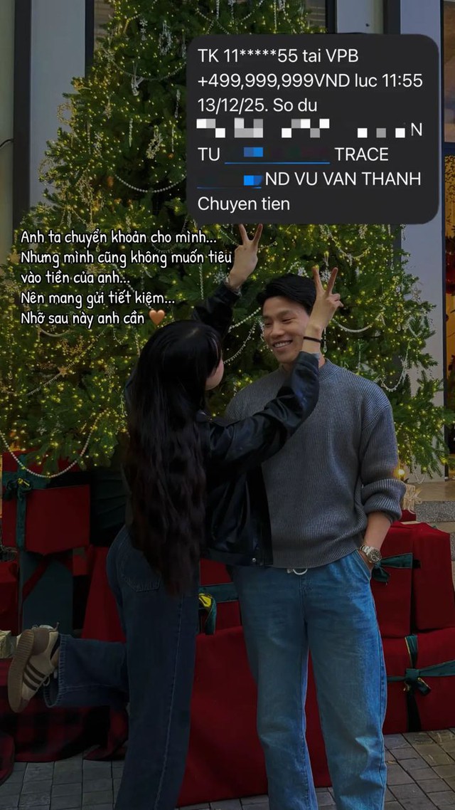 Văn Thanh chốt năm bằng "ting ting" cực khủng cho bạn gái "trâm anh thế phiệt", nàng WAG có phản ứng gây bất ngờ- Ảnh 1.