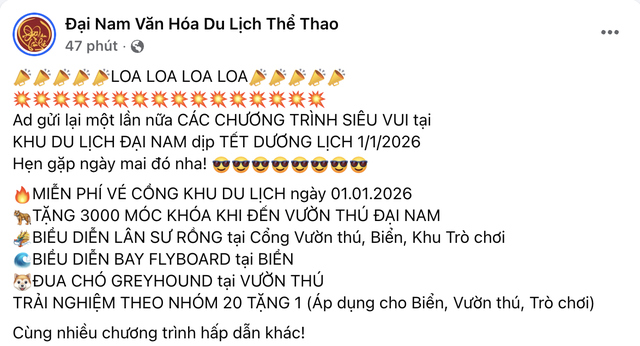 KDL Đại Nam của bà Nguyễn Phương Hằng tung tin vui đúng 1/1/2026- Ảnh 1.
