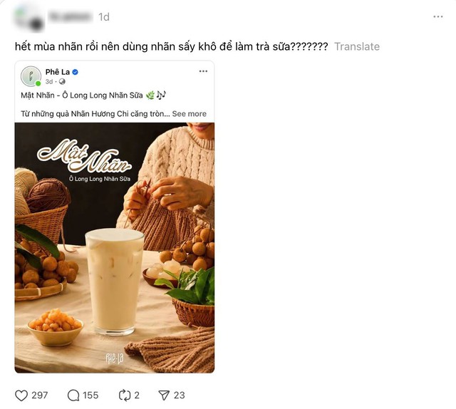 Phê La đáp trả khi bị người dùng chất vấn chuyện nguyên liệu- Ảnh 1.
