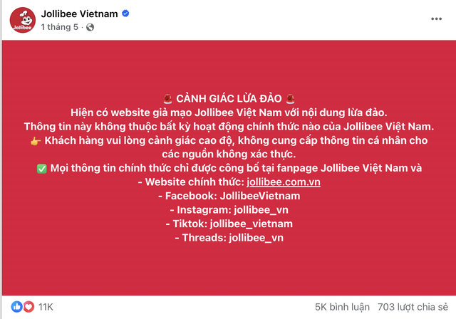 Jollibee Việt Nam cảnh báo lừa đảo nghiêm trọng- Ảnh 4.