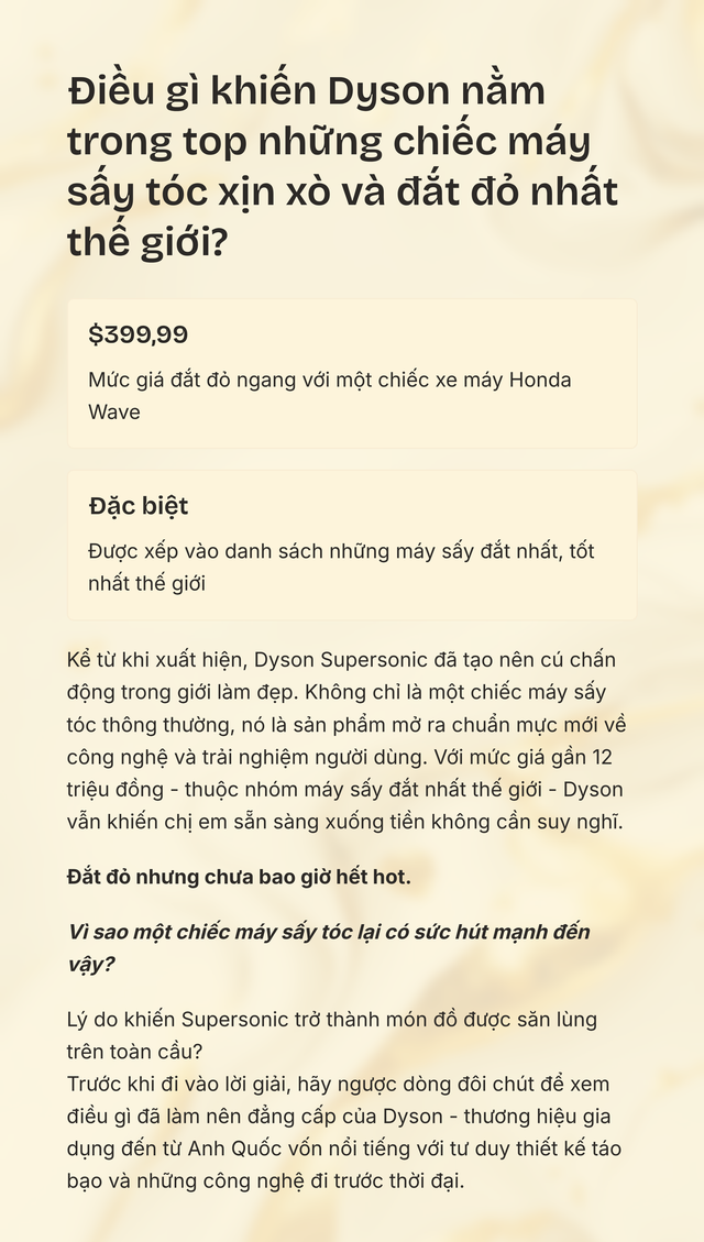 Dyson - chiếc máy sấy tóc đắt bằng cả con xe, phụ nữ toàn cầu đều khao khát- Ảnh 2.