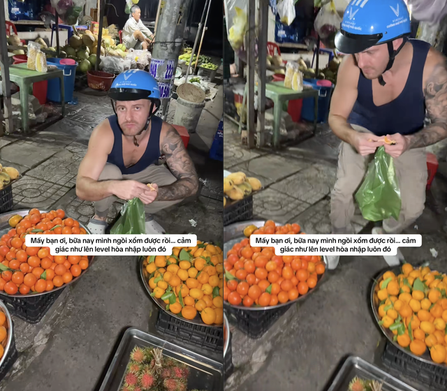 Khách Tây khoe "kỹ năng mới" học được sau khi đến Việt Nam- Ảnh 1. Khách Tây khoe "kỹ năng mới" học được sau khi đến Việt Nam- Ảnh 1.