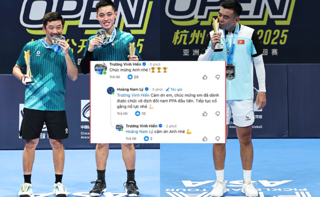 Từng dính drama "nảy lửa", Lý Hoàng Nam và Trương Vinh Hiển nay cùng vô địch PPA Tour Asia, màn tương tác gây bão MXH- Ảnh 1. Từng dính drama "nảy lửa", Lý Hoàng Nam và Trương Vinh Hiển nay cùng vô địch PPA Tour Asia, màn tương tác gây bão MXH- Ảnh 1.