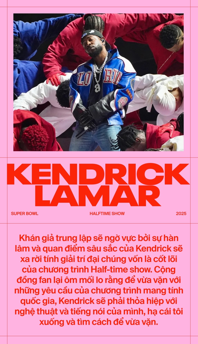Kendrick Lamar tại Super Bowl Halftime Show: Lớn hơn cả âm nhạc - Ảnh 2.