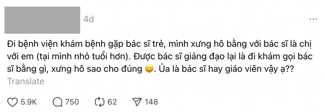 Éo le: Đi khám xưng "chị - em" với bác sĩ, cô gái bị chấn chỉnh thẳng mặt, netizen cãi nhau kịch liệt- Ảnh 1.