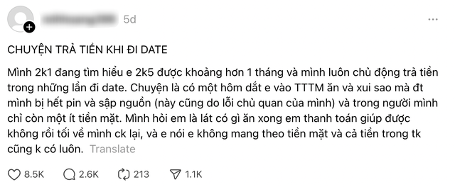 Buổi đi date của sinh 2k5 và chàng trai 2k1 làm cõi mạng thở dài: Tôi không còn từ gì để tả!- Ảnh 1.