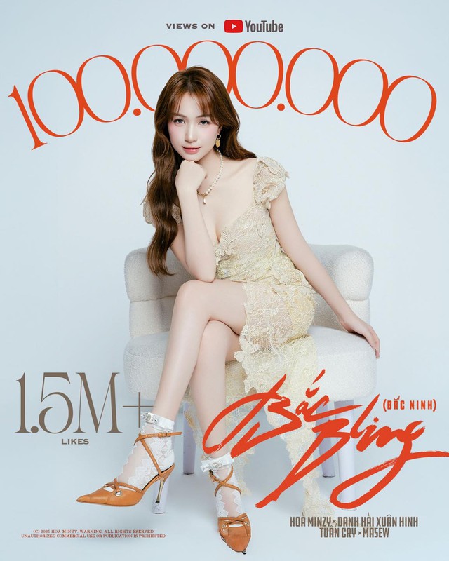 Hoà Minzy ứng xử 10 điểm khi sản phẩm Bắc Bling đạt 100 triệu view bị chê "nhảm nhí hổ lốn"- Ảnh 2. Hoà Minzy ứng xử 10 điểm khi sản phẩm Bắc Bling đạt 100 triệu view bị chê "nhảm nhí hổ lốn"- Ảnh 2.