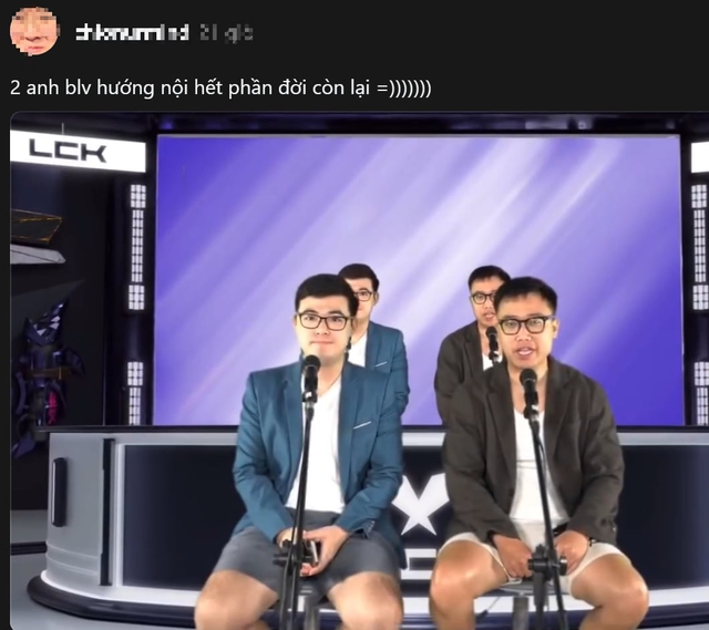 Hai BLV hàng đầu gặp sự cố lộ hậu trường "thiếu vải" ngay trên sóng livestream, người xem đứng hình- Ảnh 2. Hai BLV hàng đầu gặp sự cố lộ hậu trường "thiếu vải" ngay trên sóng livestream, người xem đứng hình- Ảnh 2.