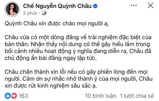 Á hậu Quỳnh Châu xin lỗi về bài đăng kẹt xe ngay dịp Đại lễ 30/4 - Ảnh 3.