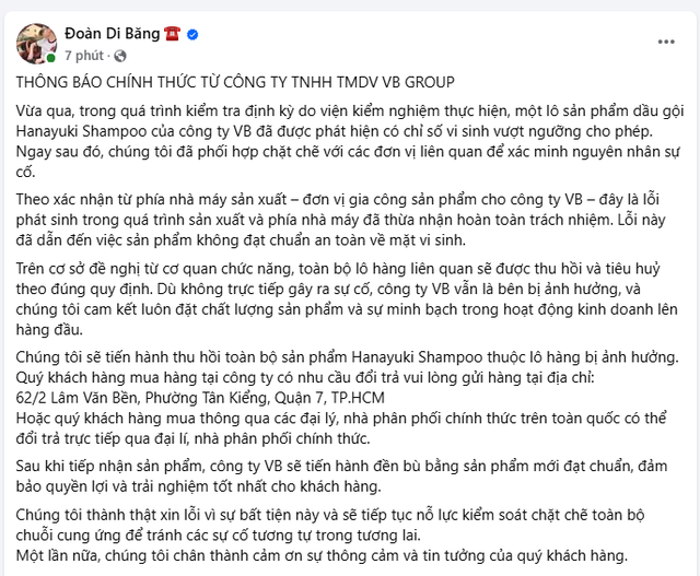 Toàn cảnh vụ sản phẩm Đoàn Di Băng bị tiêu hủy, thu hồi liên tục: Vợ chồng "đại gia Quận 7" đang coi thường?- Ảnh 4.