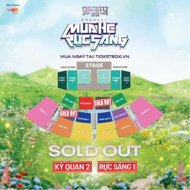 SUPERFEST 2025: Concert Mùa Hè Rực Sáng vừa mở bán sold-out nhiều hạng vé, fan lên kế hoạch “đi đu” Anh Tài - Chị Đẹp- Ảnh 2.