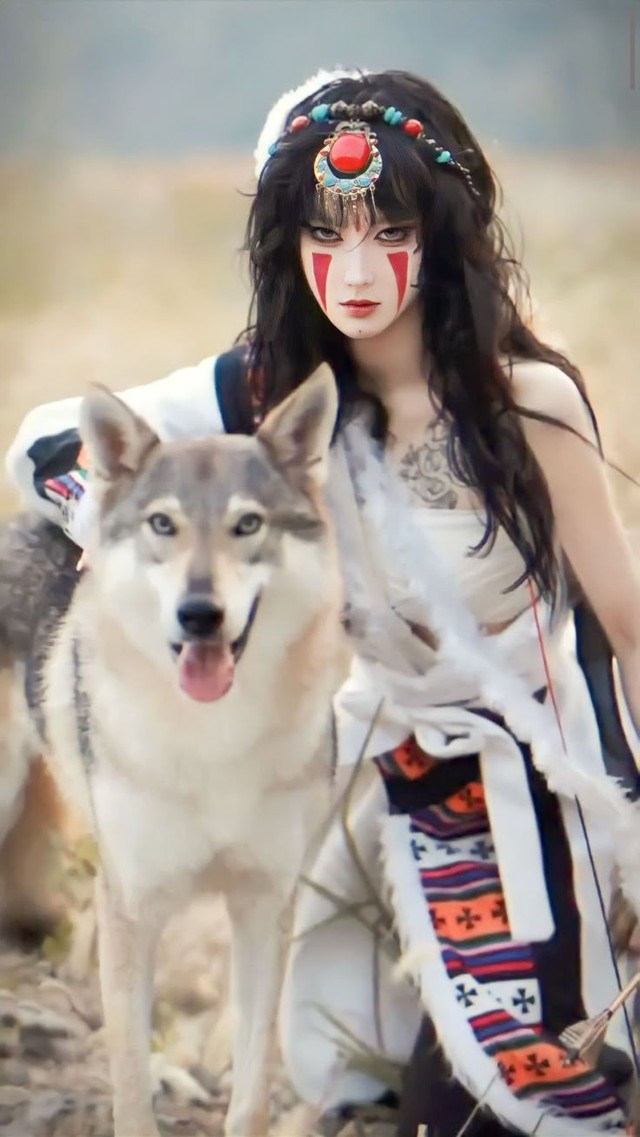 Nữ coser hóa thân công chúa Mononoke, vẻ đẹp hoang dã "khuynh đảo" cộng đồng mạng- Ảnh 1.