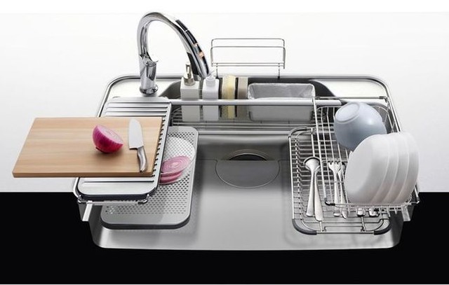Người Nhật thiết kế bồn rửa bát thật đỉnh!- Ảnh 3. Người Nhật thiết kế bồn rửa bát thật đỉnh!- Ảnh 3.