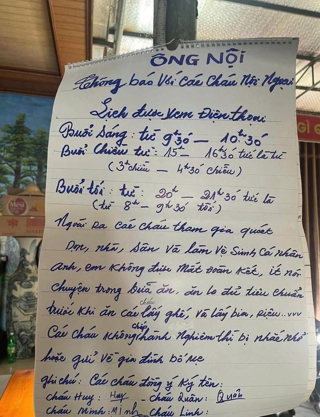 Nóng nhất MXH hôm nay: Ông nội thông báo quy định cho "khối nghỉ hè", một cháu có dấu hiệu không chấp hành!- Ảnh 1.