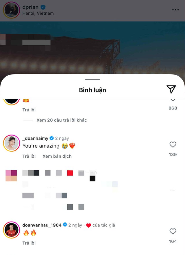 Đoàn Văn Hậu thả nhẹ icon đã được DPR Ian thả tim ầm ầm, Doãn Hải My chỉ nhận “sự lạnh lùng”- Ảnh 1.