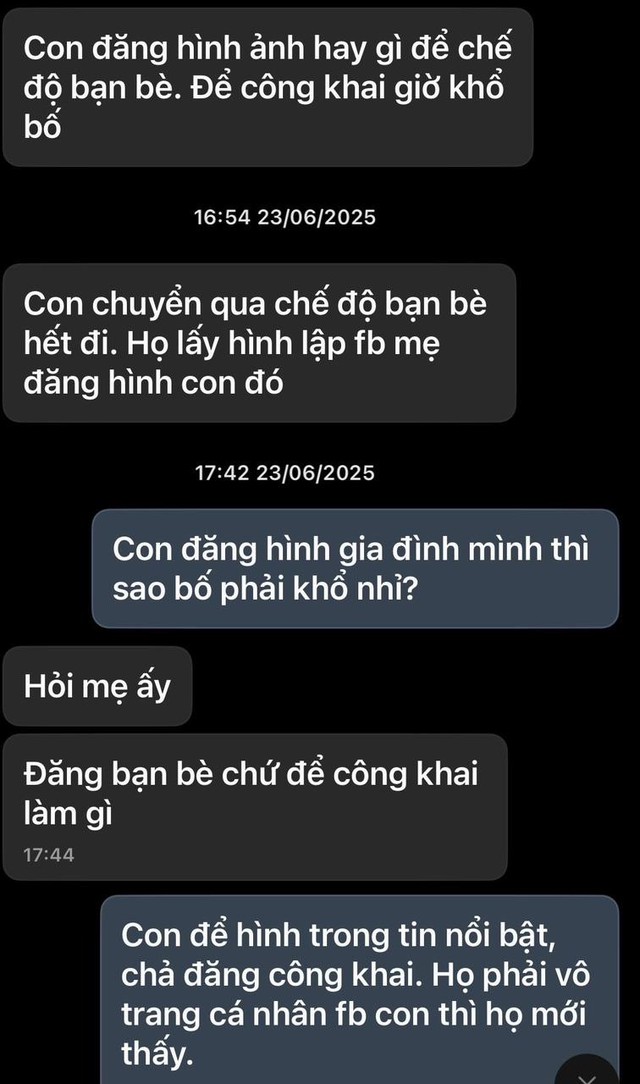 "Con đăng hình gia đình mình là sai hả bố?": Con gái nghẹn ngào vì bị "tiểu tam" ghen ngược, bố trách móc- Ảnh 1.