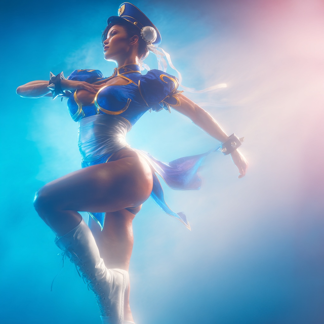 AI "tái sinh" Chun-li cực nóng bỏng, ngắm ảnh nhớ ngay về phiên bản Lê Bống từng cosplay "hot" chẳng kém!- Ảnh 2. AI "tái sinh" Chun-li cực nóng bỏng, ngắm ảnh nhớ ngay về phiên bản Lê Bống từng cosplay "hot" chẳng kém!- Ảnh 2.