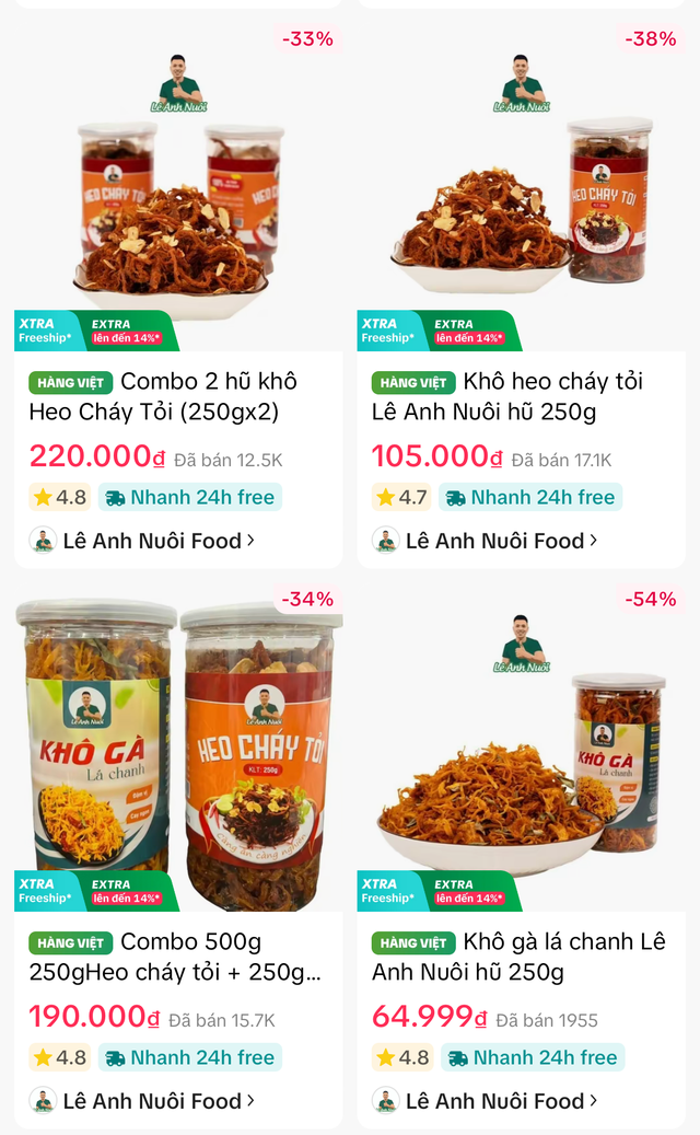 Xôn xao thịt heo cháy tỏi Lê Anh Nuôi có ngày sản xuất Xôn xao thịt heo cháy tỏi Lê Anh Nuôi có ngày sản xuất