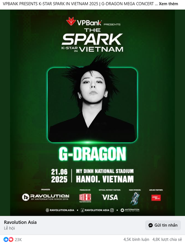 G-Dragon và VPBank presents K-Star Spark Mega Concert “đổ bộ” Việt Nam qua những con số: Từ “đu idol” trở thành làn sóng văn hoá!- Ảnh 1.