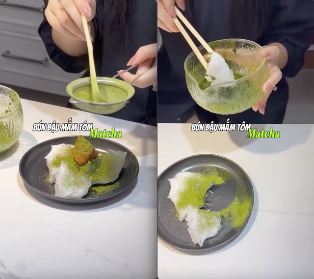 Video pha mắm tôm pha với matcha để ăn bún đậu lan truyền: Dân mạng phẫn nộ vì "làm méo mó giá trị ẩm thực"- Ảnh 3. Video pha mắm tôm pha với matcha để ăn bún đậu lan truyền: Dân mạng phẫn nộ vì "làm méo mó giá trị ẩm thực"- Ảnh 3.
